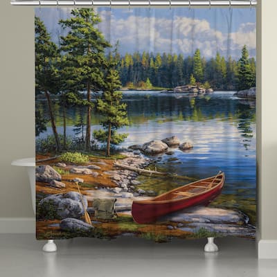 Laural Home Blue Lake Shower Curtain (71 inches x 74 inches)