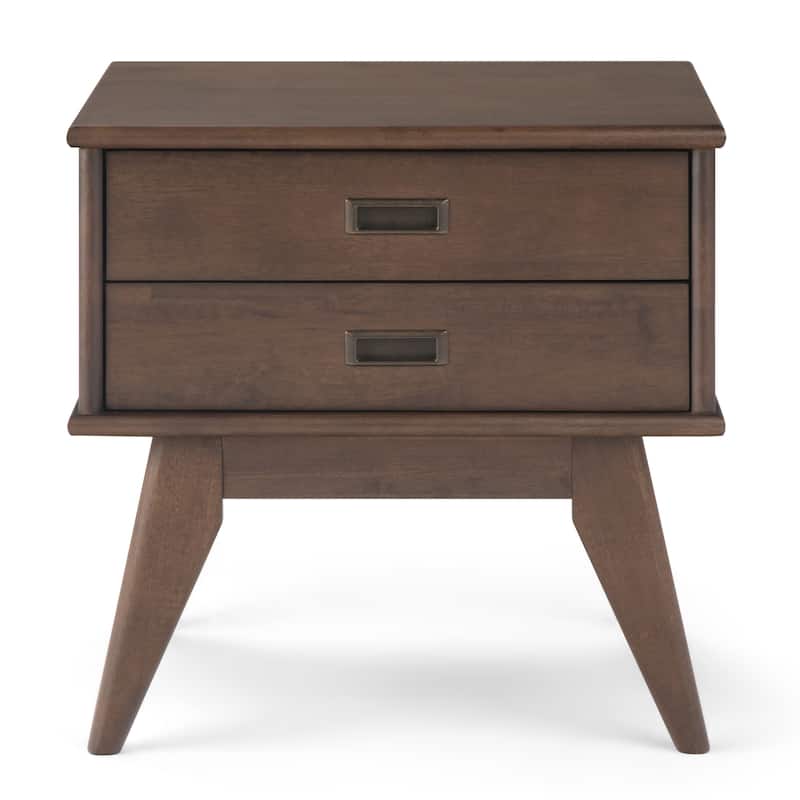 WYNDENHALL Tierney SOLID HARDWOOD 22 inch Wide Rectangle Mid Century Modern End Side Table - 22 W x 20 D x 22 H
