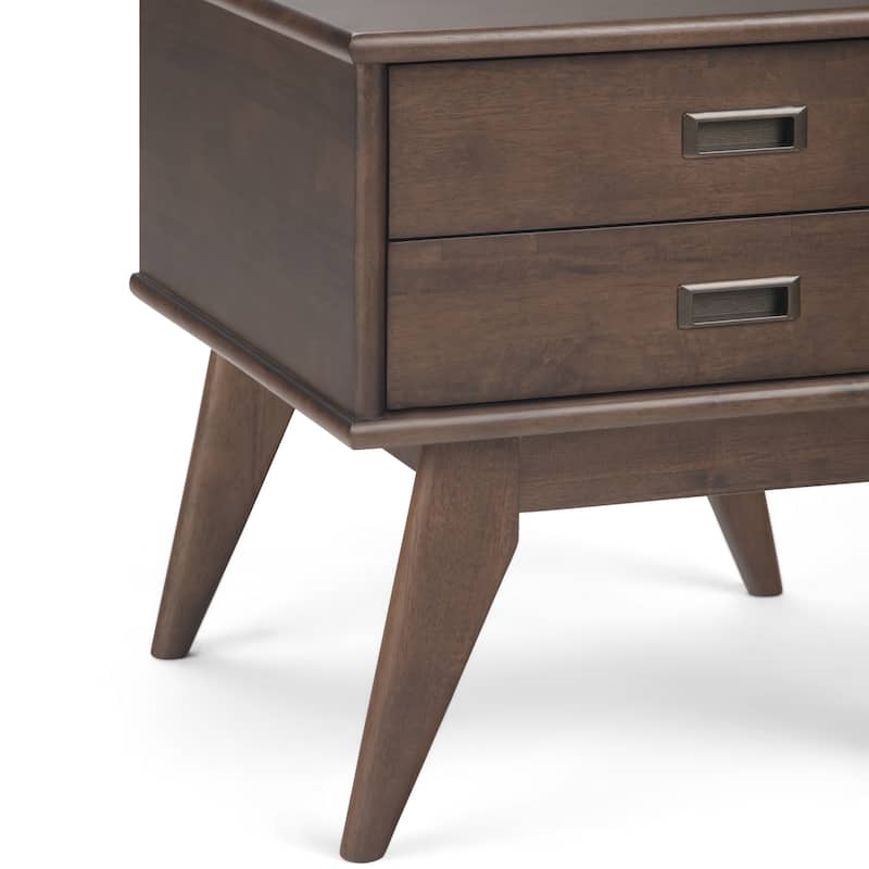 WYNDENHALL Tierney SOLID HARDWOOD 22 inch Wide Rectangle Mid Century Modern End Side Table - 22 W x 20 D x 22 H