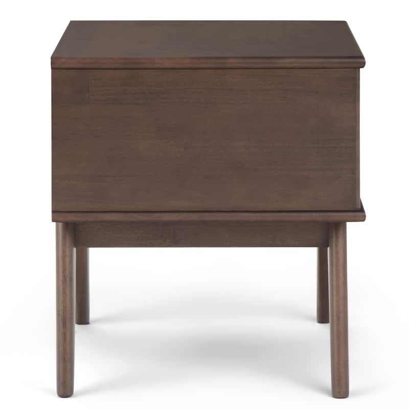 WYNDENHALL Tierney SOLID HARDWOOD 22 inch Wide Rectangle Mid Century Modern End Side Table - 22 W x 20 D x 22 H