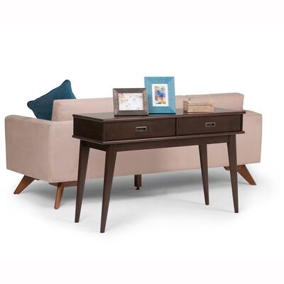 WYNDENHALL Tierney Solid Hardwood 48 inch Wide Mid Century Modern ...