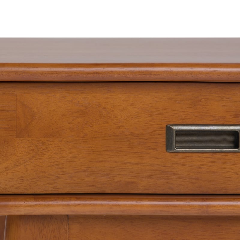 WYNDENHALL Tierney SOLID HARDWOOD 22 inch Wide Rectangle Mid Century Modern End Table - 22 W x 20 D x 22 H
