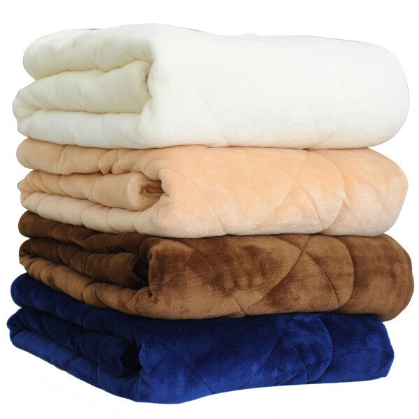 De Moocci Velvet Plush Quilted Throw