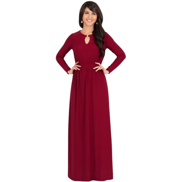 slimming maxi dresses with sleeves