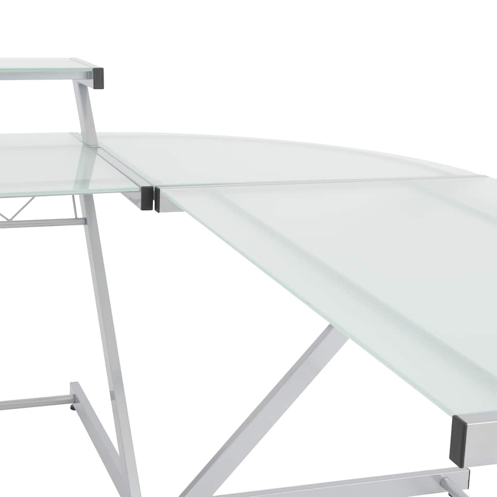 Z Deluxe Aluminum/ Frosted Glass Corner Piece