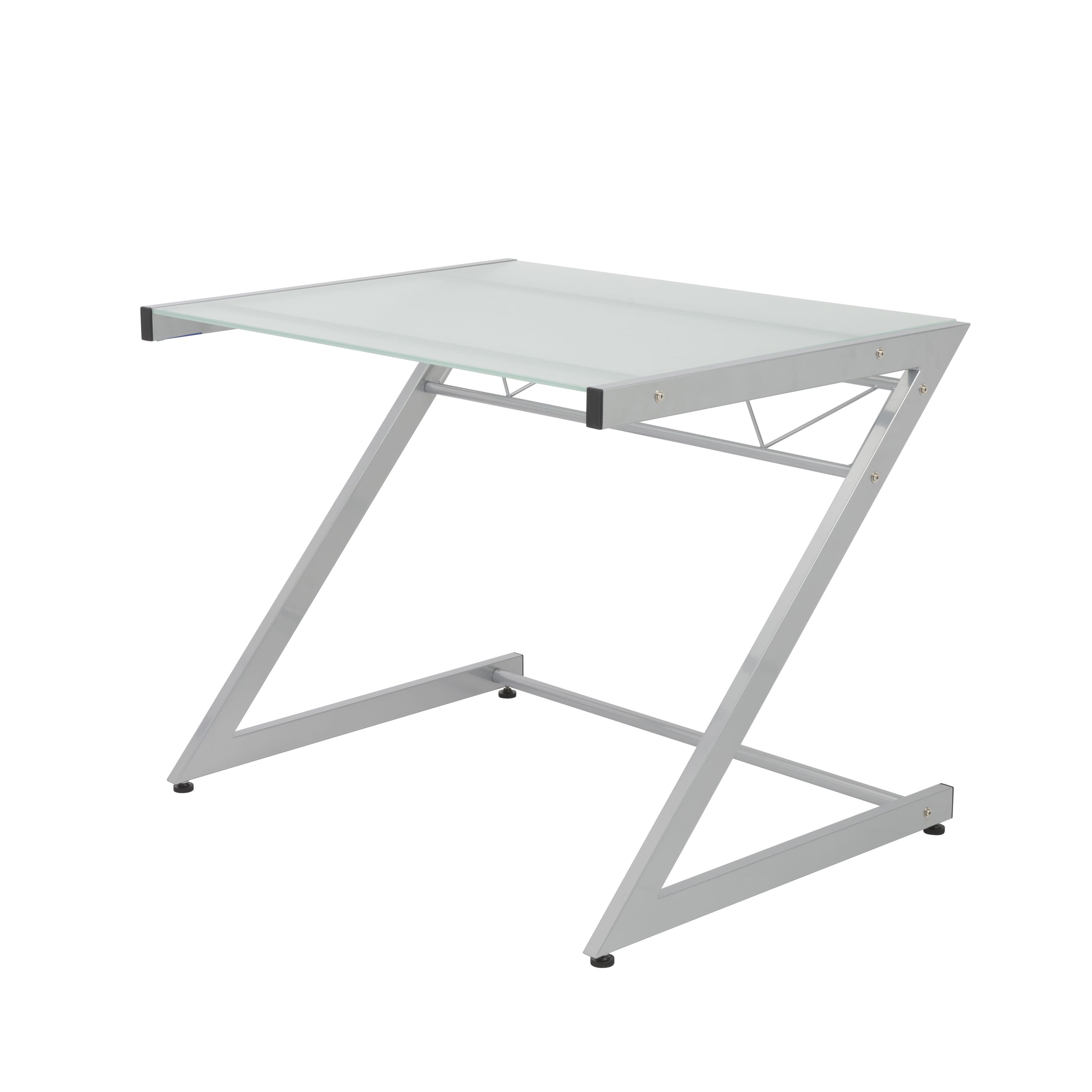 Southern Enterprises Layton Metal/glass Student Desk - White in Home Office  Desks at StudioLX