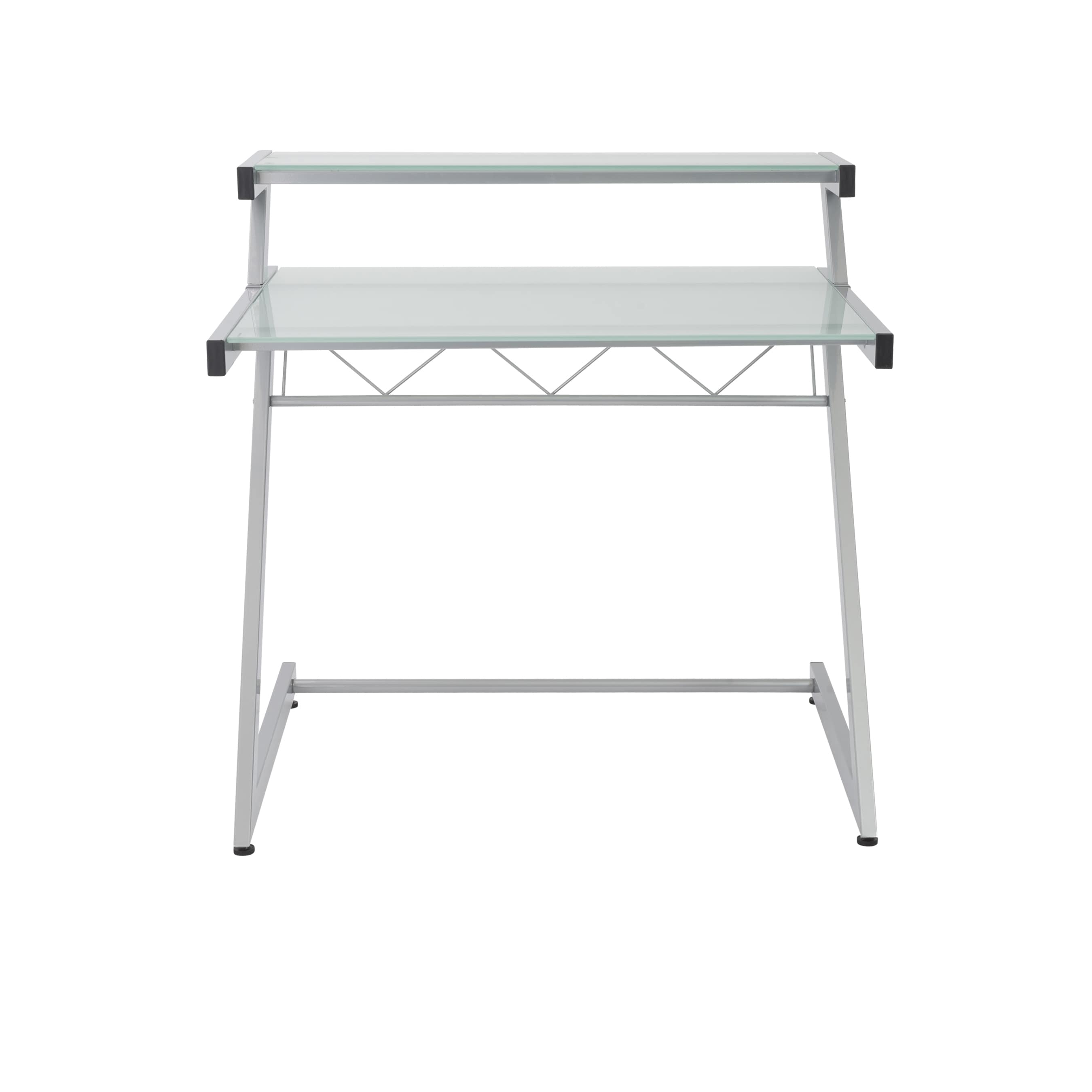 Southern Enterprises Layton Metal/glass Student Desk - White in Home Office  Desks at StudioLX