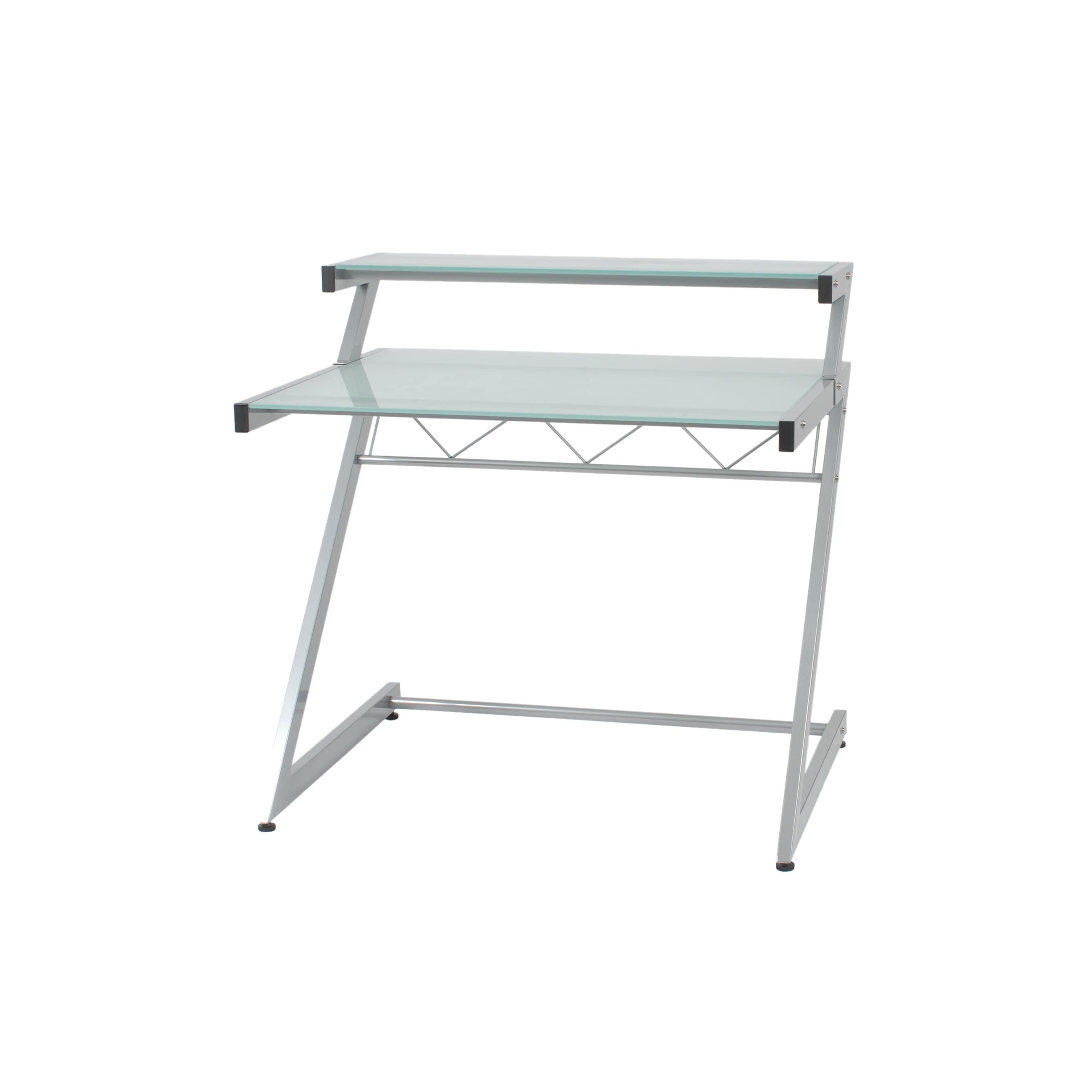 Southern Enterprises Layton Metal/glass Student Desk - White in Home Office  Desks at StudioLX