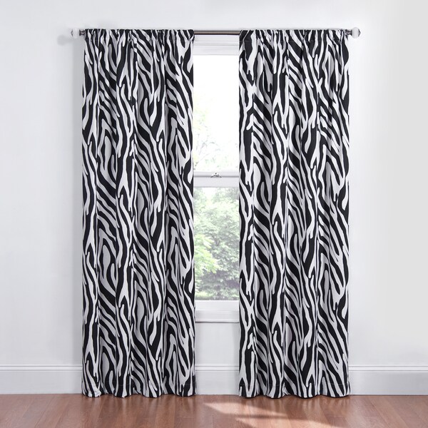 Shop Kids Zebra Blackout Window Curtain Panel Ships To Canada