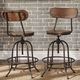 Berwick Iron Industrial Adjustable Counter Height High Back Stools (Set of 2) by iNSPIRE Q Classic - Thumbnail 0