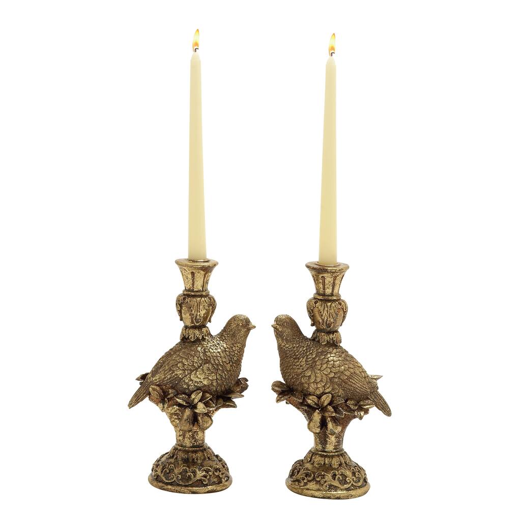 2 Assorted Bird Candle Holders