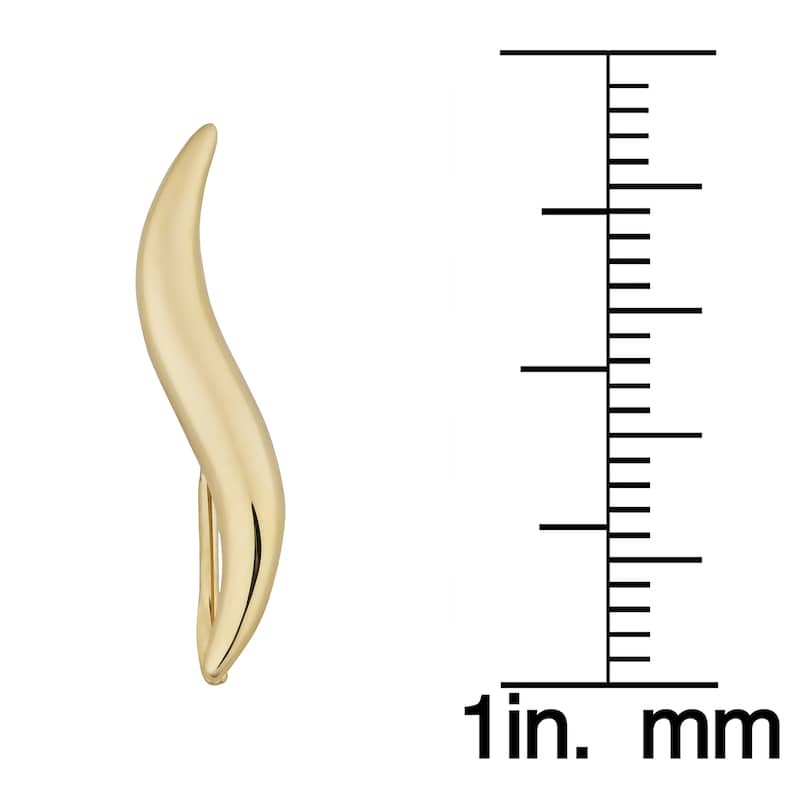 Fremada 10k Yellow Gold High Polish Wave Climber Earrings
