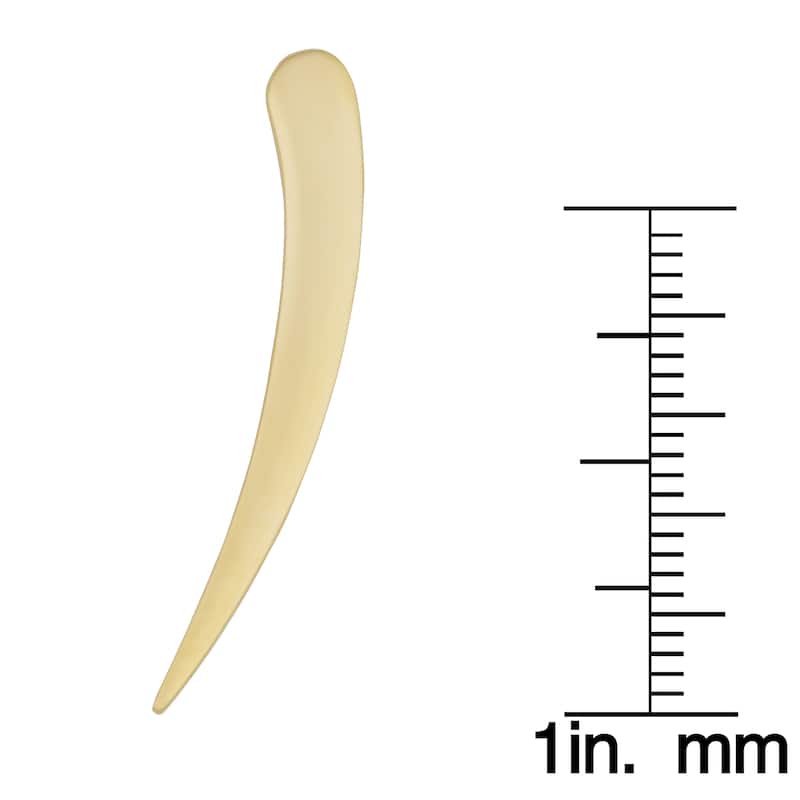 Fremada 10k Yellow Gold High Polish Tusk Climber Earrings