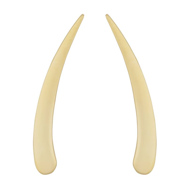 Fremada 10k Yellow Gold High Polish Tusk Climber Earrings