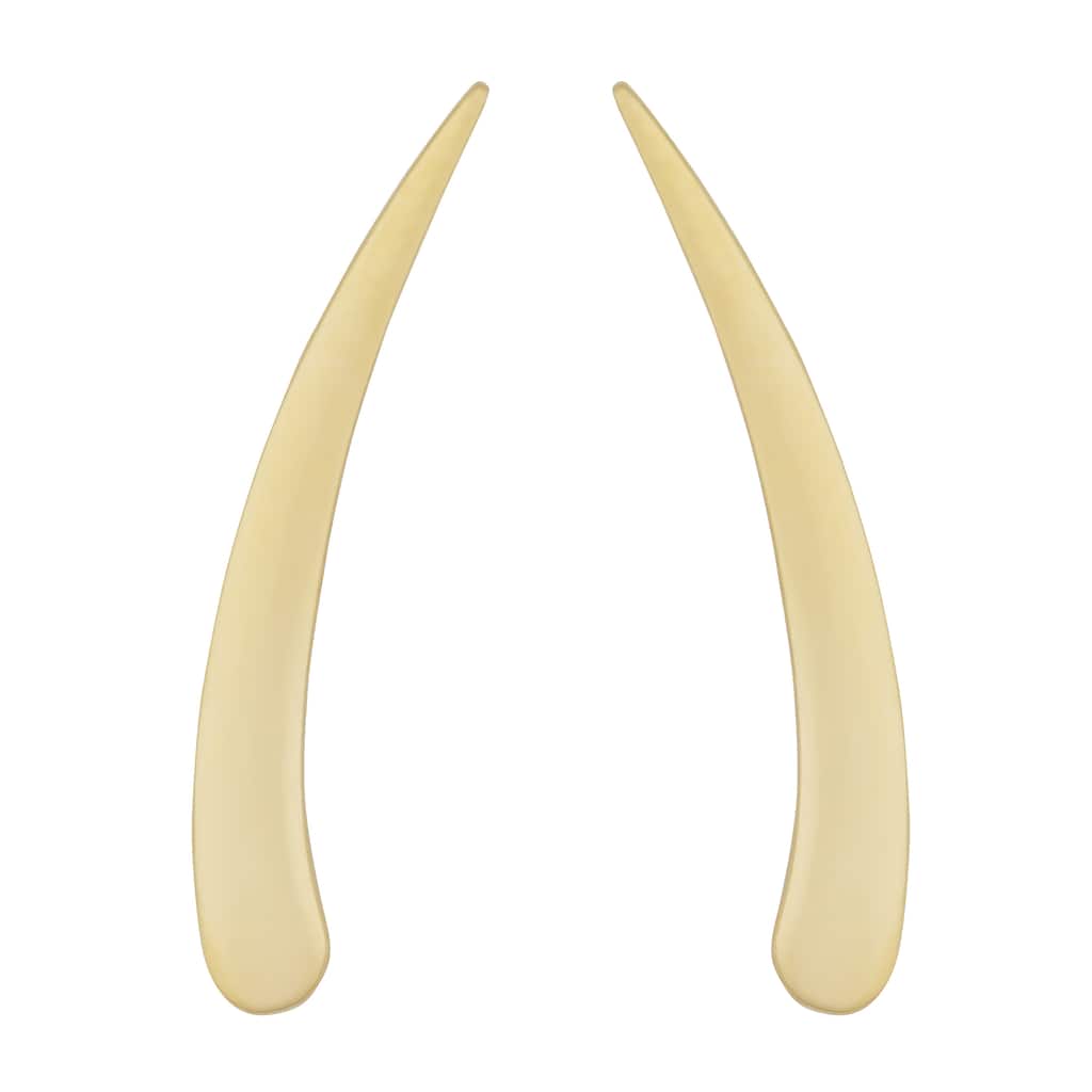 Fremada 10k Yellow Gold High Polish Tusk Climber Earrings