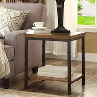 Carbon Loft Julia Industrial Veneer End Table
