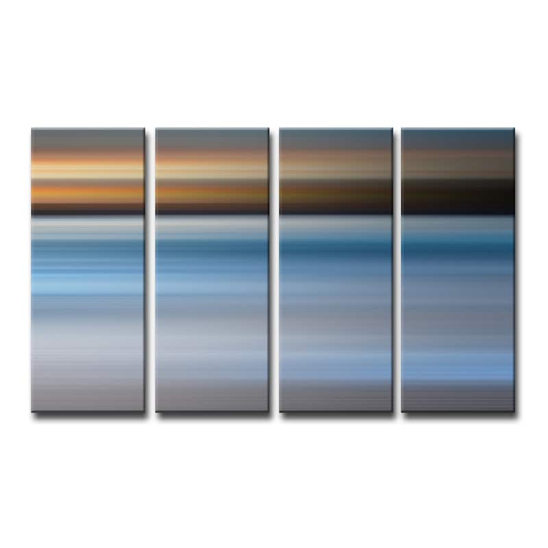 Blur Stripes XLIII' 4-Piece Wrapped Canvas Wall Art Set
