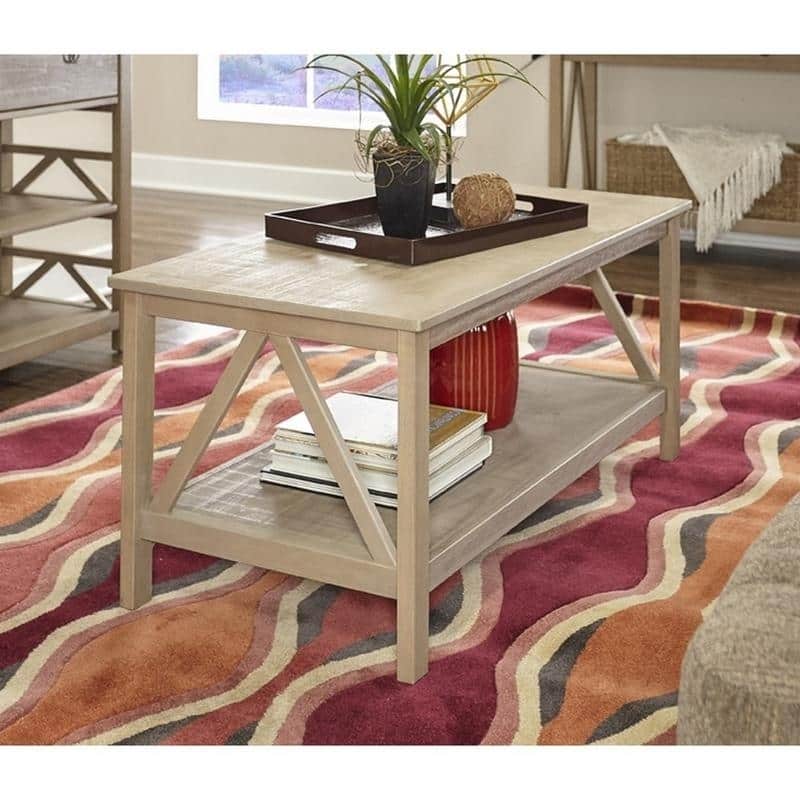 Linon Iargara Driftwood Coffee Table