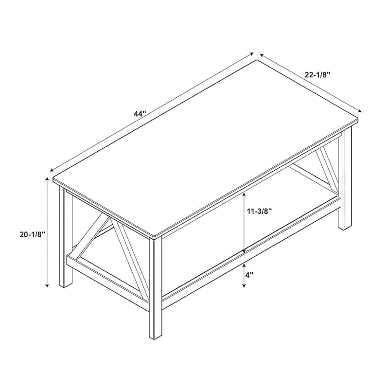 Linon Iargara Driftwood Coffee Table