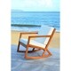 Safavieh Outdoor Living Vernon Brown/ Beige Rocking Chair - Thumbnail 3