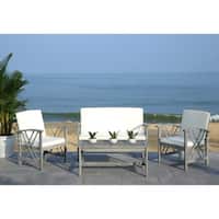 Safavieh Outdoor Living Fontana Grey Wash/ Beige 4-piece Patio Set