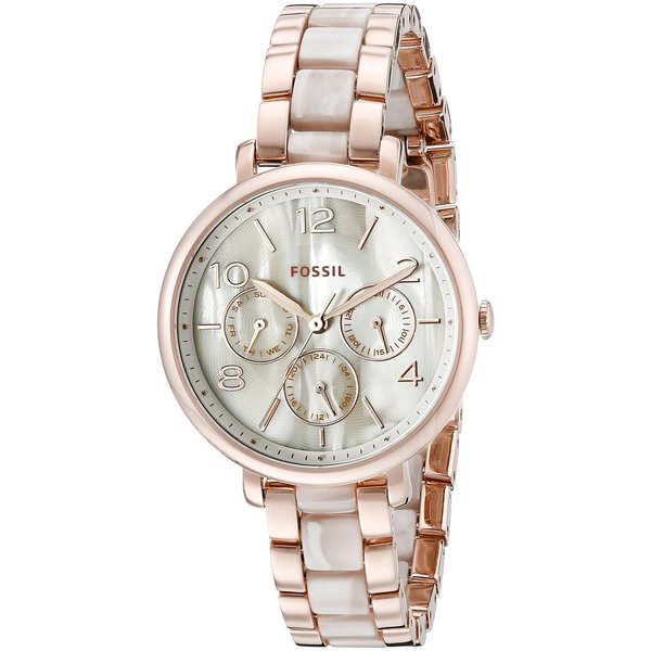 Fossil Women's ES3921 Jacqueline MultiFunction Beige Dial TwoTone