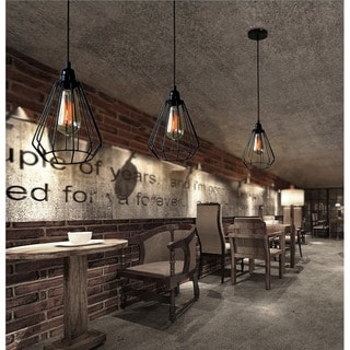 Antonia 1 Light Black Adjustable Cord 7 Inch Edison Pendant Lamp With Bulb Overstock 11002277