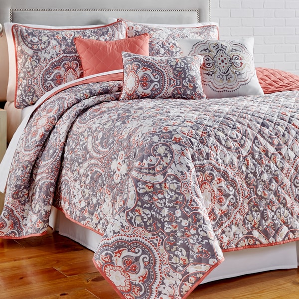 Amraupur Overseas Selena 6 piece Printed Reversible Quilt Set