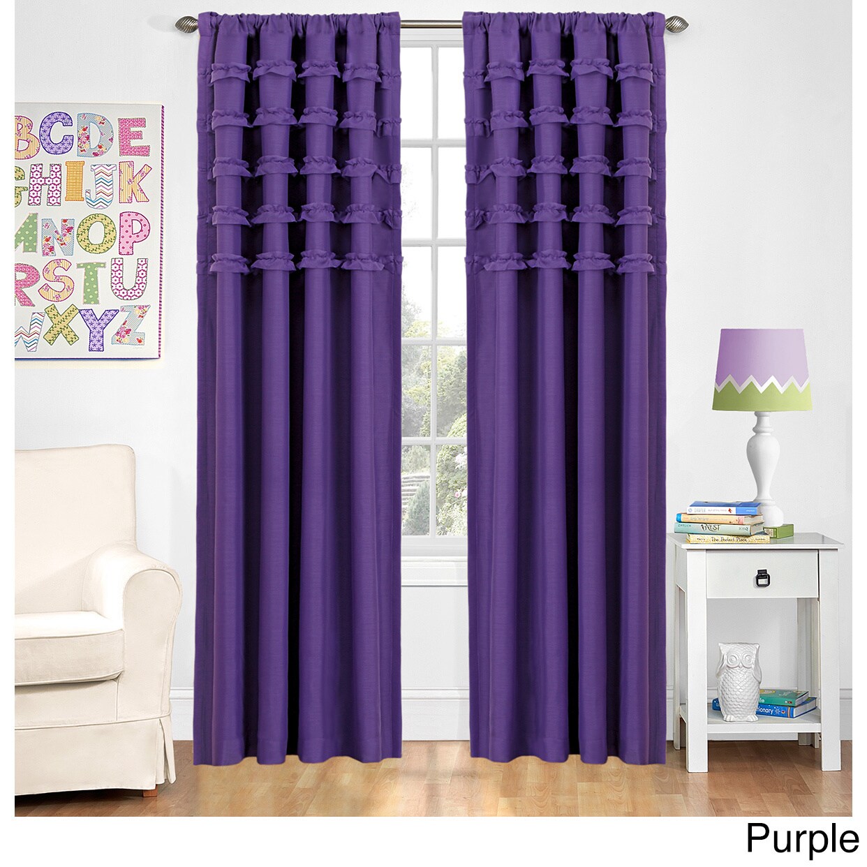 Shop Eclipse Kids Ruffle Batiste Blackout Curtain Panel On Sale