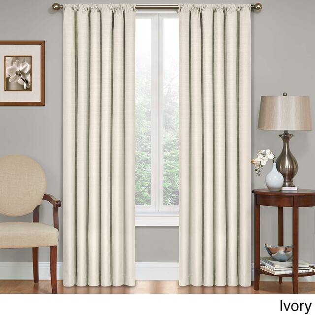 Eclipse Kendall Blackout Window Curtain Panel - 95 Inches - Ivory