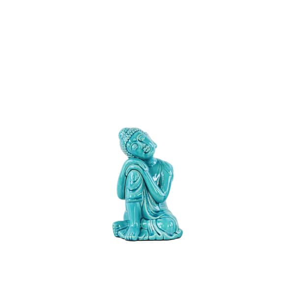 Resting Buddha Blue Ceramic Resting Buddha Blue Ceramic
