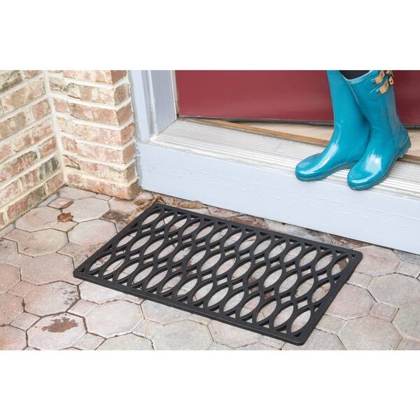 Shop Trellis Recycled Rubber Doormat Free Shipping On