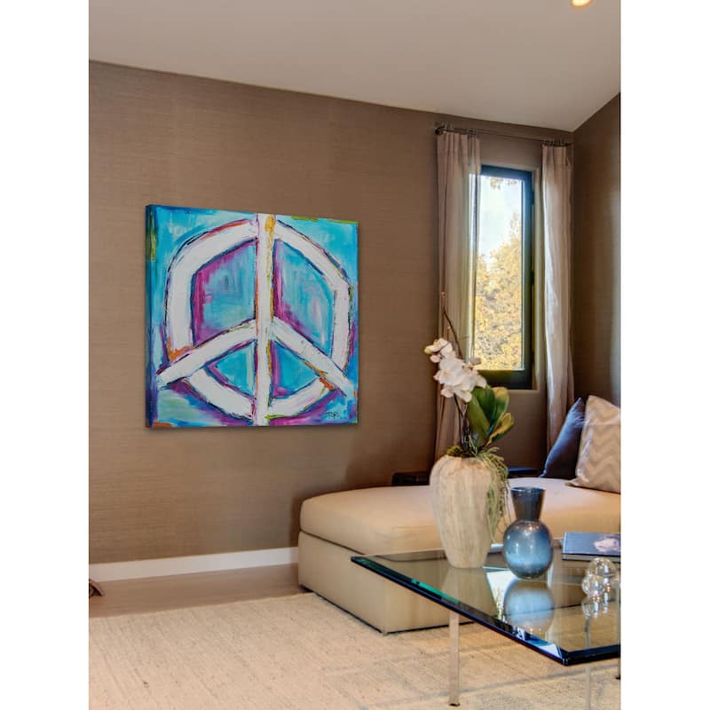 Marmont Hill - Bright Peace by Tori Campisi Painting Print on Canvas - Multi-Color