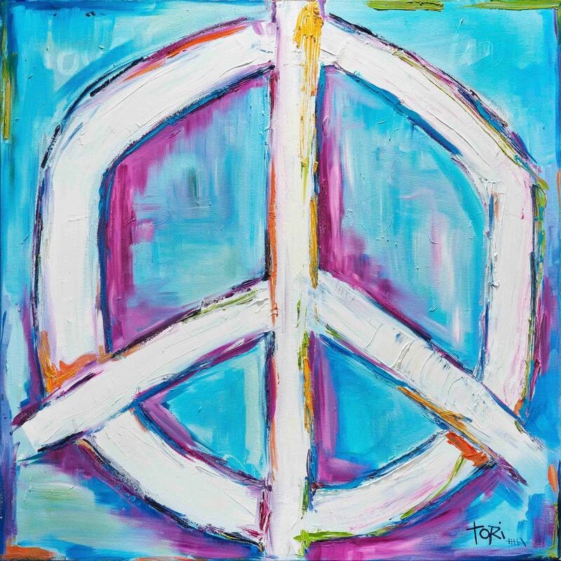 Marmont Hill - Bright Peace by Tori Campisi Painting Print on Canvas - Multi-Color