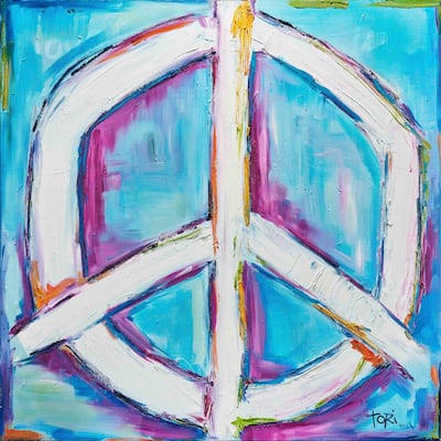 Marmont Hill - Bright Peace by Tori Campisi Painting Print on Canvas - Multi-Color