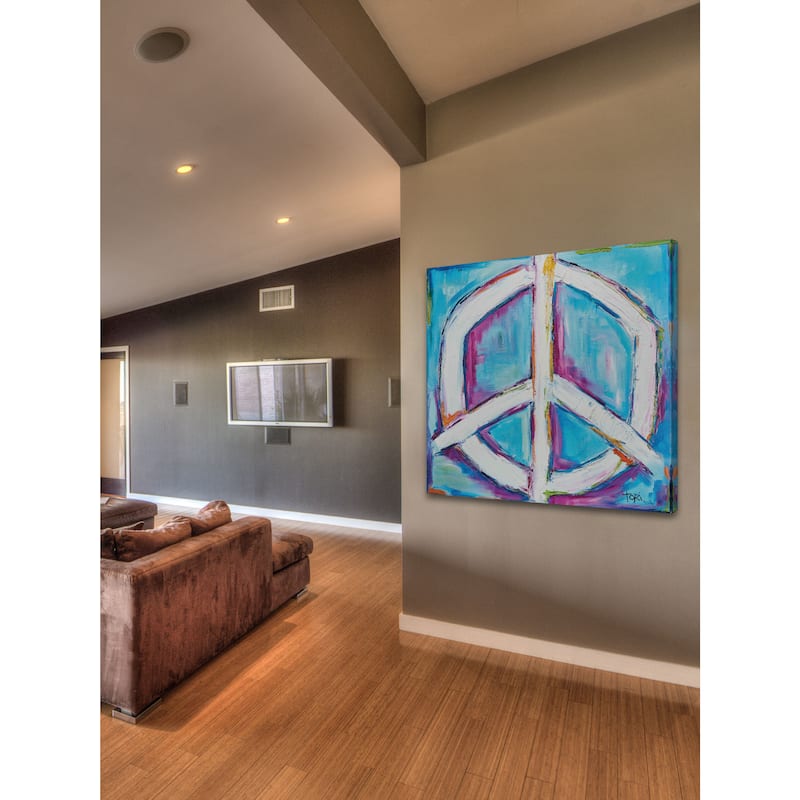 Marmont Hill - Bright Peace by Tori Campisi Painting Print on Canvas - Multi-Color
