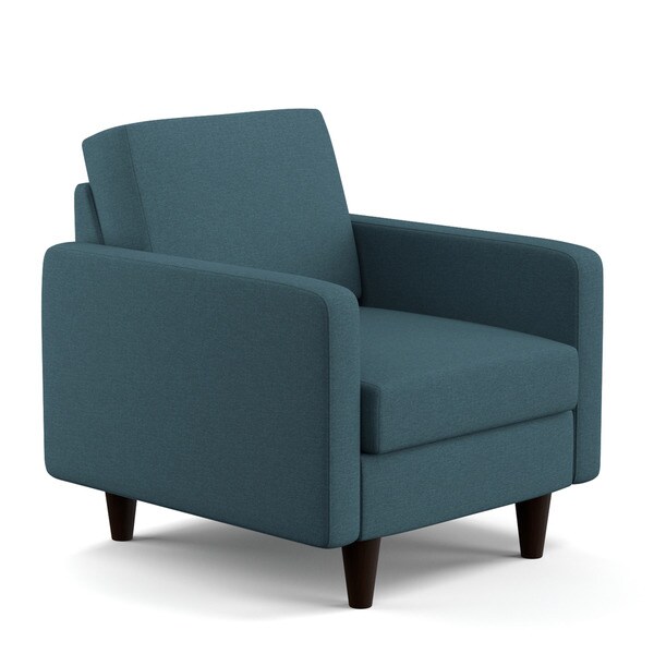 Shop Handy Living Luca Caribbean Blue Linen SoFast Chair - Free ...