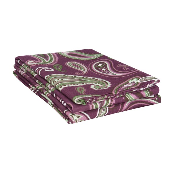 Solid Purple Cotton Flannel Pillowcase Made to Order
