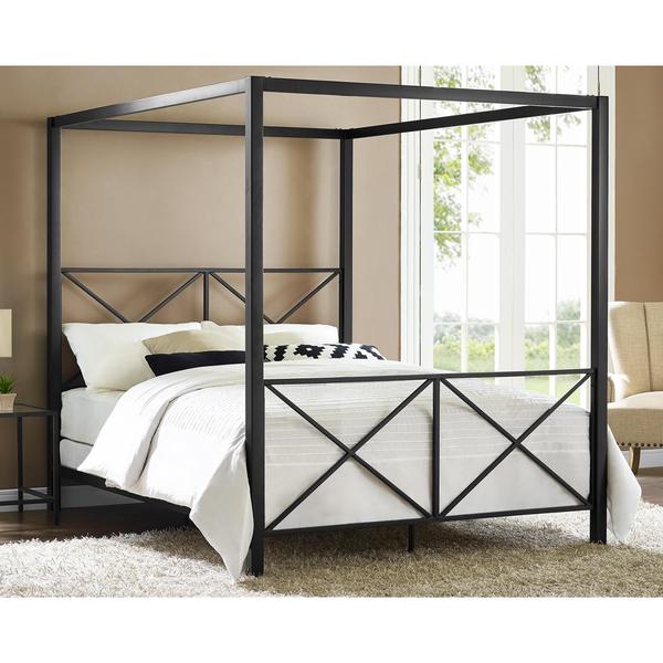 Avenue Greene Rosedale Black Canopy Queen Bed   18025063  