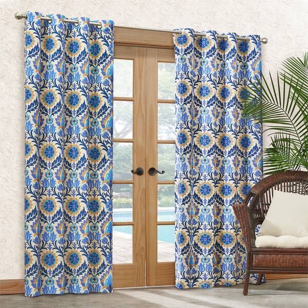 Shop Waverly Santa Maria Indoor Outdoor Curtain Panel Free