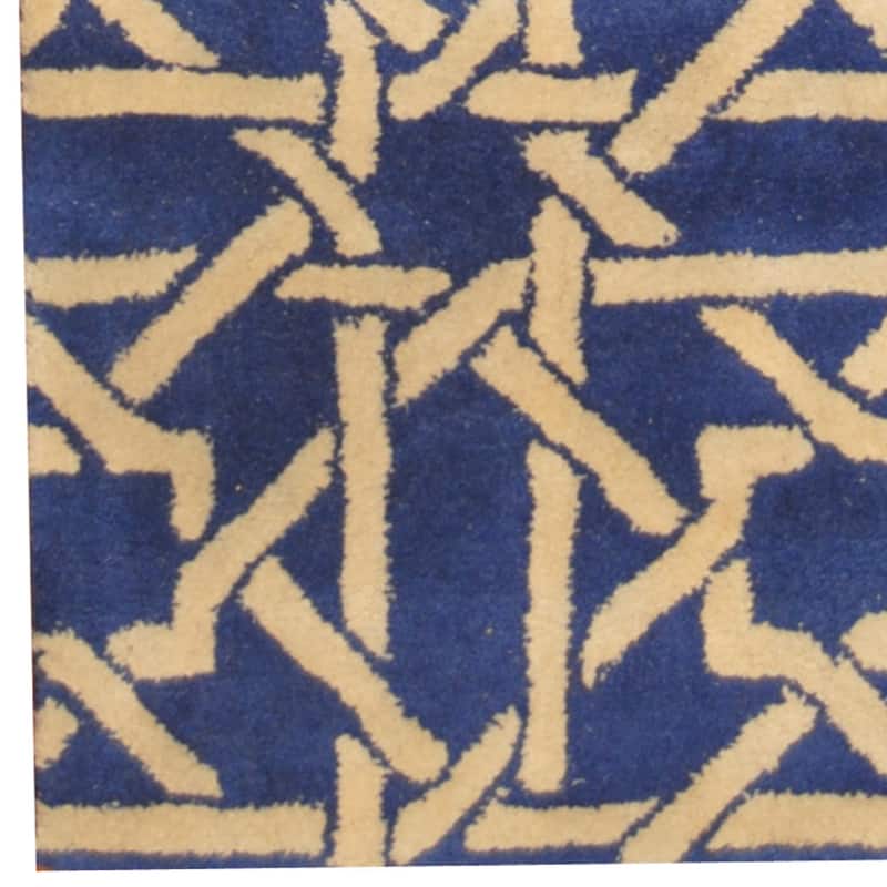 Handmade Tibetan Wool Runner (India) - 2'3 x 9'