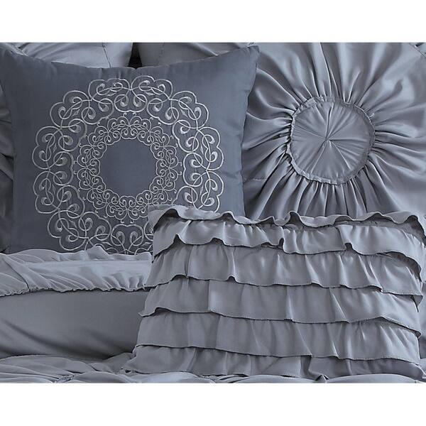 Shop Avondale Manor Sadie Ruffled 5 Piece Comforter Set As Is