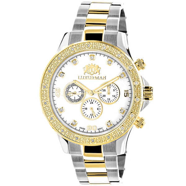 white and gold watch mens