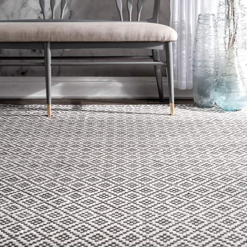 Nuloom Handmade Flatweave Geometric Cotton Area Rug
