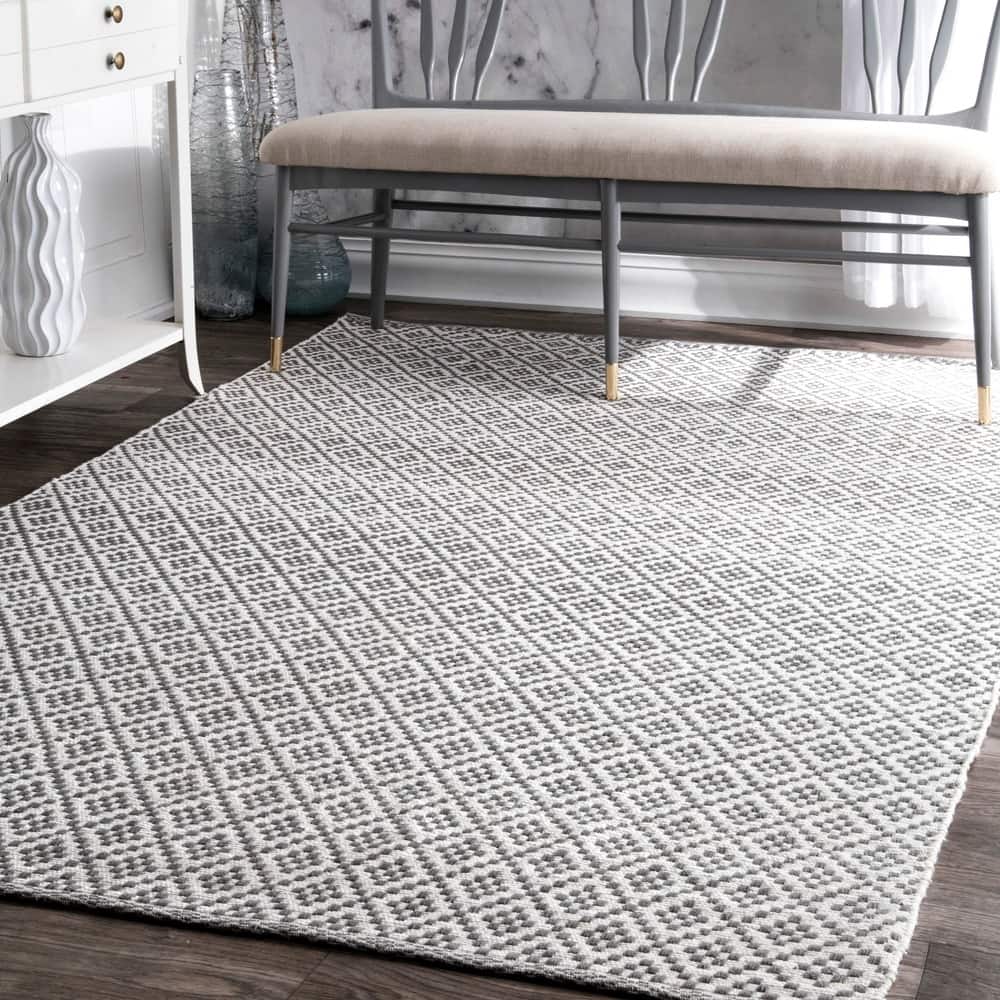 Nuloom Handmade Flatweave Geometric Cotton Area Rug
