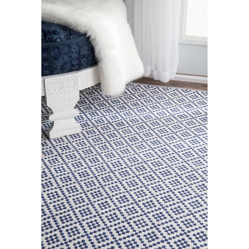 Nuloom Handmade Flatweave Geometric Cotton Area Rug