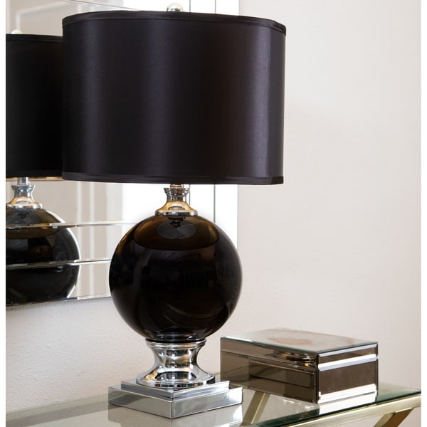 Abbyson Black Glass 27.5-inch Table Lamp