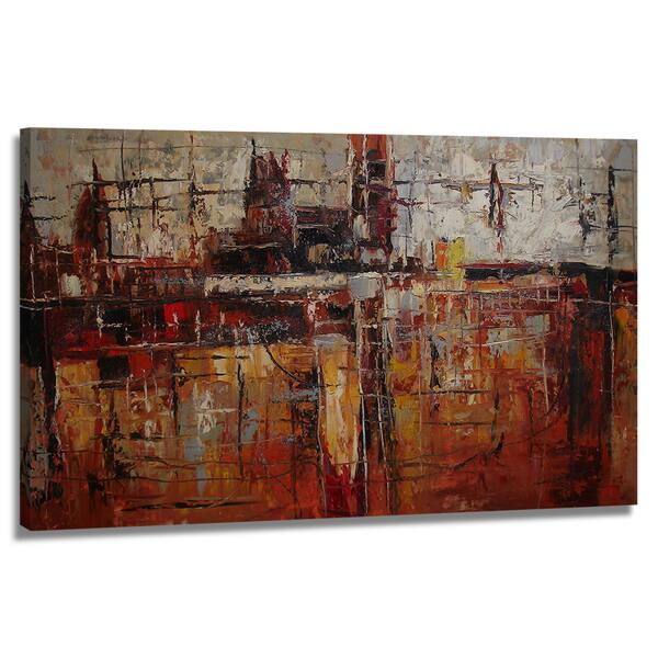 Shop Modern Abstract 24x36 Abstract Modern Original Oil Painting Canvas Wall Art Red Overstock 11016520
