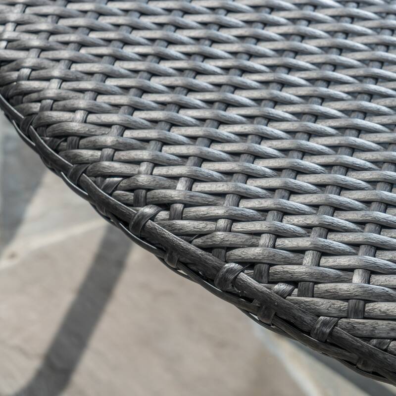 Corsica Outdoor Oval Wicker Dining Table by Christopher Knight Home