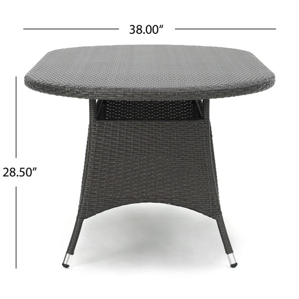 Corsica Outdoor Oval Wicker Dining Table by Christopher Knight Home On Sale Bed Bath